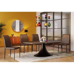 KARE Design Chaise Milano marron> Meubles