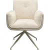 KARE Design Chaise pivotante à acc. Hilla blanc> Meubles