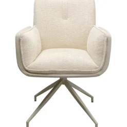 KARE Design Chaise pivotante à acc. Hilla blanc> Meubles