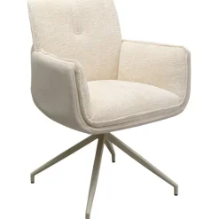 KARE Design Chaise pivotante à acc. Hilla blanc> Meubles