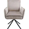 KARE Design Chaise pivotante a. acc. Chelsea gris> Meubles