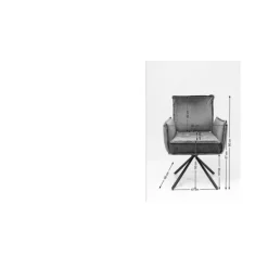 KARE Design Chaise pivotante a. acc. Chelsea gris><noscript><img width=