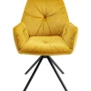 KARE Design Chaise pivotante a. acc. Mila.jaune> Meubles