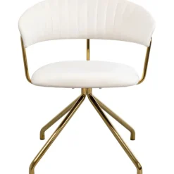 KARE Design Chaise pivotante Belle velours crème> Meubles