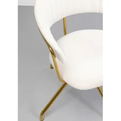 KARE Design Chaise pivotante Belle velours crème><noscript><img width=