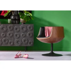 KARE Design Chaise pivotante Club noyer><noscript><img width=