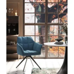 KARE Design Chaise pivotante Thinktank Bleu> Meubles