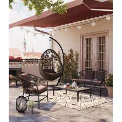 KARE Design Chaise suspendue Ibiza marron><noscript><img width=