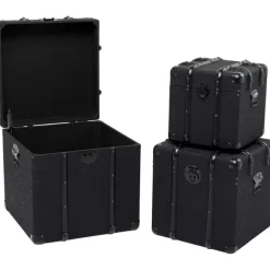 KARE Design Coffre Voyage noir (3/parts)><noscript><img width=