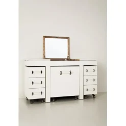 KARE Design Coiffeuse Diva croco blanche (4 pcs)><noscript><img width=