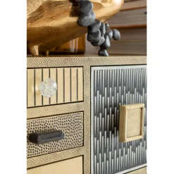 KARE Design Commode haute Chalet doré 13 tiroirs><noscript><img width=