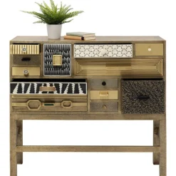 KARE Design Commode haute Chalet doré 13 tiroirs><noscript><img width=