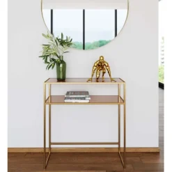 KARE Design Console Loft doré 85x80cm> Meubles