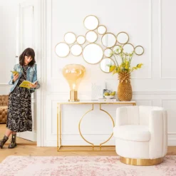 KARE Design Console Miami Loft doré 120cm><noscript><img width=