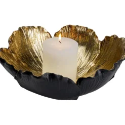 KARE Design Coupe décorative Flower Bloom noir-doré Ø25cm><noscript><img width=