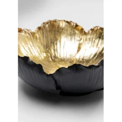 KARE Design Coupe décorative Flower Bloom noir-doré Ø25cm><noscript><img width=