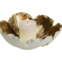 KARE Design Coupe décorative Flower Bloom crème-doré Ø25cm><noscript><img width=