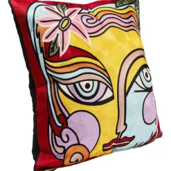 KARE Design Coussin Art Line Face 50x50cm> Accessoires