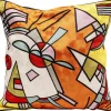 KARE Design Coussin Art Line orange 50x50cm> Accessoires