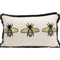 KARE Design Coussin Bees blanc 50x30cm> Accessoires