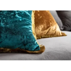 KARE Design Coussin Cannes pétrole 45x45cm><noscript><img width=