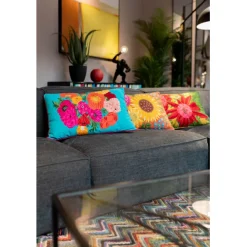 KARE Design Coussin Fiorista Blue 60x40cm><noscript><img width=