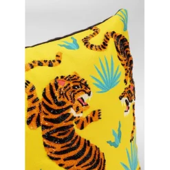 KARE Design Coussin Tiger Love jaune 45x45cm><noscript><img width=
