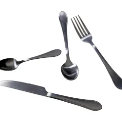 KARE Design Couverts Cucina noir Grafite mat (16-pcs.)> Accessoires