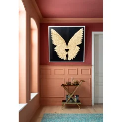 KARE Design Décoration murale Wings doré Black 120x120cm> Accessoires