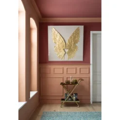 KARE Design Décoration murale Wings doré White 120x120cm> Accessoires