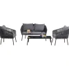 KARE Design Ensemble de sièges Elba gris Quattro Outd. (4/part> Meubles