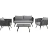 KARE Design Ensemble de sièges Rimini anthracite (4-pcs.)> Meubles