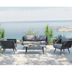 KARE Design Ensemble de sièges Rimini anthracite (4-pcs.)> Meubles