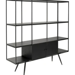 KARE Design Etagère Cosy Sixties noir 180x183cm> Meubles