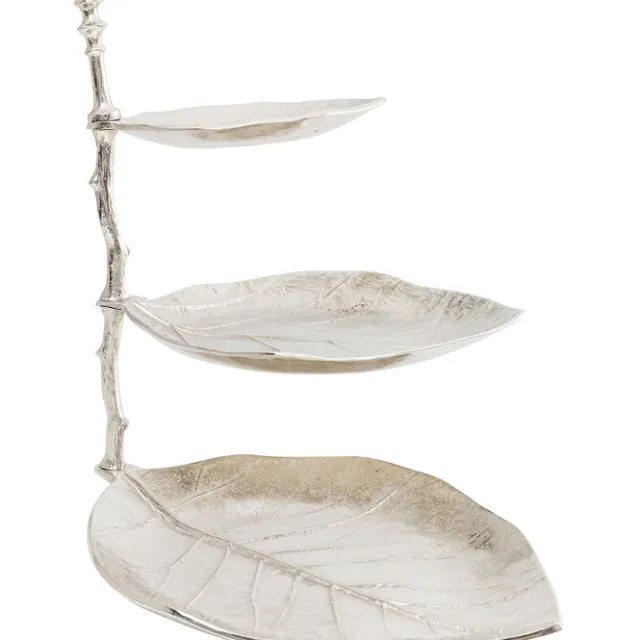 KARE Design Etagère décorative Leaf argent 45cm> Accessoires