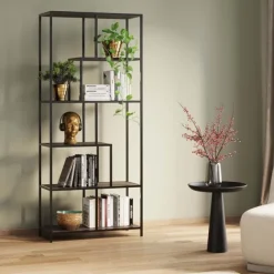 KARE Design Etagère Loftie noir 77x185cm><noscript><img width=