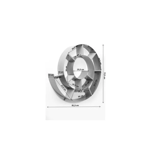 KARE Design Etagère murale Snail argenté-gris> Meubles