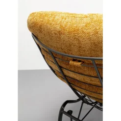 KARE Design Fauteuil + tabouret Vienna Swing jaune><noscript><img width=