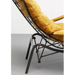KARE Design Fauteuil + tabouret Vienna Swing jaune><noscript><img width=