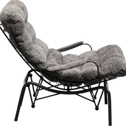 KARE Design Fauteuil + tabouret Vienna Swing gris><noscript><img width=