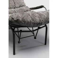 KARE Design Fauteuil + tabouret Vienna Swing gris><noscript><img width=