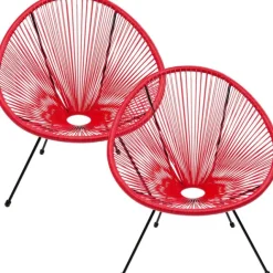 KARE Design Fauteuil Acapulco cherry (set de 2)> Meubles
