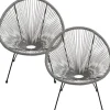 KARE Design Fauteuil Acapulco gris (set de 2)> Meubles