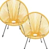 KARE Design Fauteuil Acapulco jaune (set de 2)> Meubles