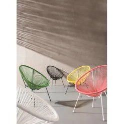 KARE Design Fauteuil Acapulco Mono blanc><noscript><img width=