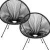 KARE Design Fauteuil Acapulco Mono noir (set de 2)> Meubles