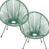 KARE Design Fauteuil Acapulco Mono vert (set de 2)> Meubles
