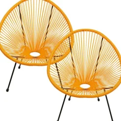 KARE Design Fauteuil Acapulco orange (set de 2)> Meubles