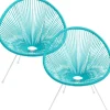 KARE Design Fauteuil Acapulco turquoise (set de 2)> Meubles
