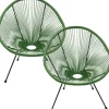 KARE Design Fauteuil Acapulco vert (set de 2)> Meubles